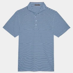 FEEDER STRIPE MODERN SPREAD COLLAR TECH PIQUÉ POLO