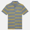 OFFSET STRIPE MODERN SPREAD COLLAR TECH PIQUÉ SLIM FIT POLO -Golf Clothing Shop G4MS23K182A LHGR