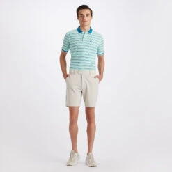 CINQUE TERRE RIB COLLAR TECH PIQUÉ SLIM FIT POLO -Golf Clothing Shop G4MS23K183 PTRL 3