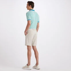 CINQUE TERRE RIB COLLAR TECH PIQUÉ SLIM FIT POLO -Golf Clothing Shop G4MS23K183 PTRL 4