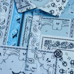 BANDANA TECH PIQUÉ SLIM FIT POLO -Golf Clothing Shop G4MS23K240D SKY 5