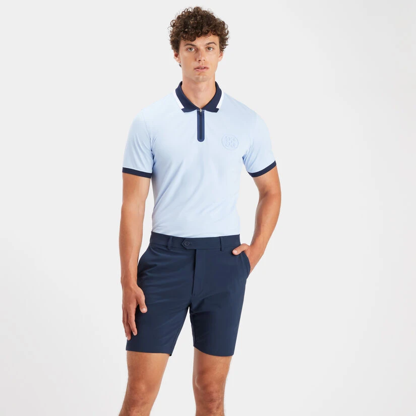 EMBOSSED LOGO QUARTER ZIP RIB COLLAR TECH PIQUÉ SLIM FIT POLO 5 EMBOSSED LOGO QUARTER ZIP RIB COLLAR TECH PIQUÉ SLIM FIT POLO - Image 3