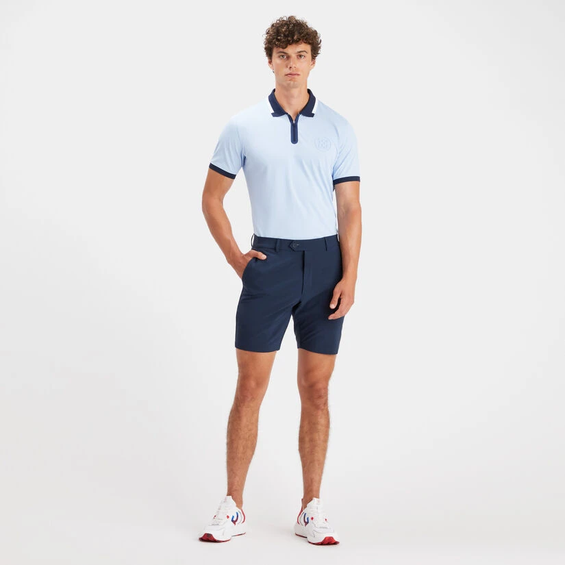 EMBOSSED LOGO QUARTER ZIP RIB COLLAR TECH PIQUÉ SLIM FIT POLO 6 EMBOSSED LOGO QUARTER ZIP RIB COLLAR TECH PIQUÉ SLIM FIT POLO - Image 4