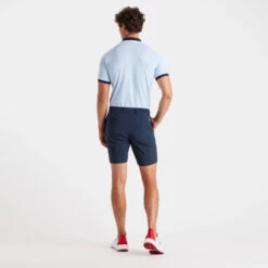 EMBOSSED LOGO QUARTER ZIP RIB COLLAR TECH PIQUÉ SLIM FIT POLO 12 EMBOSSED LOGO QUARTER ZIP RIB COLLAR TECH PIQUÉ SLIM FIT POLO -Golf Clothing Shop G4MS23K301 SKY 4