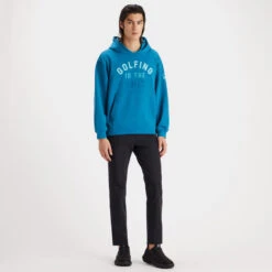 GOLFING UNISEX OVERSIZED FRENCH TERRY HOODIE -Golf Clothing Shop G4MS23K420E PTRL 3