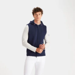 DOUBLE KNIT SPACER JERSEY HOODED SLIM FIT FULL ZIP VEST -Golf Clothing Shop G4MS23K422 TWLT 2