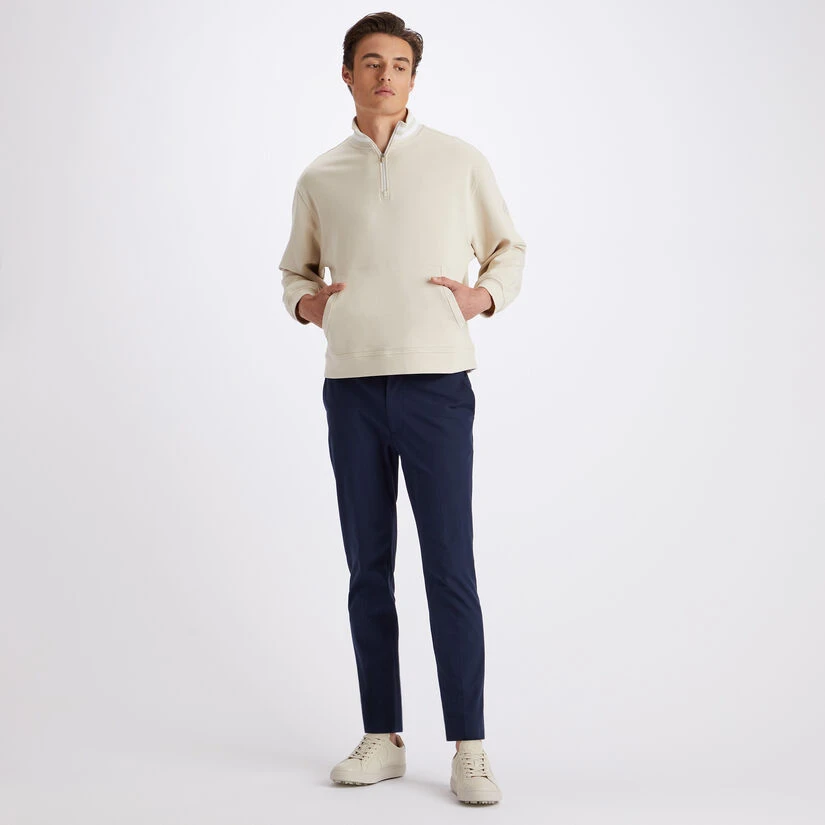 RIB COLLAR FRENCH TERRY QUARTER ZIP SLIM FIT PULLOVER 6 RIB COLLAR FRENCH TERRY QUARTER ZIP SLIM FIT PULLOVER - Image 4