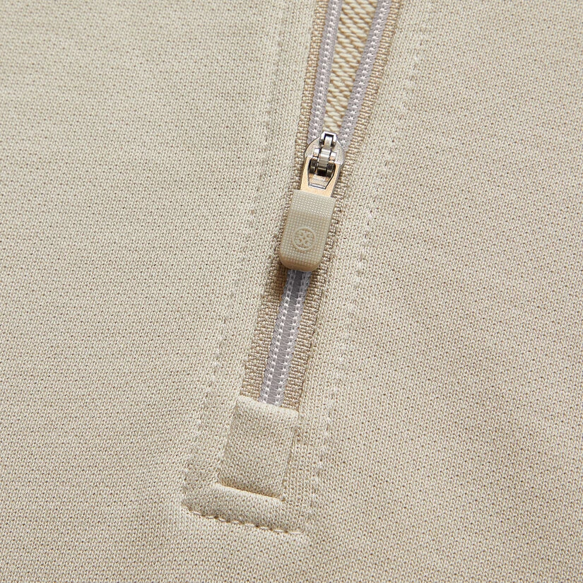 RIB COLLAR FRENCH TERRY QUARTER ZIP SLIM FIT PULLOVER 9 RIB COLLAR FRENCH TERRY QUARTER ZIP SLIM FIT PULLOVER - Image 7