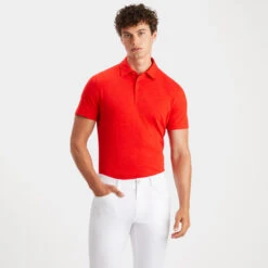 CLUBHOUSE COTTON POLO -Golf Clothing Shop G4MS23K460 POPPY 2