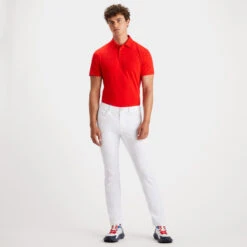 CLUBHOUSE COTTON POLO -Golf Clothing Shop G4MS23K460 POPPY 3