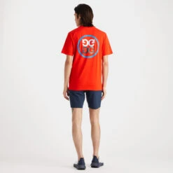 GRADIENT CIRCLE G'S COTTON SLIM FIT TEE 12 GRADIENT CIRCLE G'S COTTON SLIM FIT TEE -Golf Clothing Shop G4MS23K462H POPPY 4