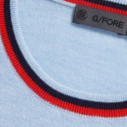 MERINO WOOL SLIM FIT CREWNECK SWEATER -Golf Clothing Shop G4MS23S102 SKY 5