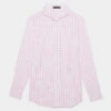 TATTERSALL PLAID MODERN SPREAD COLLAR NYLON WOVEN SLIM FIT SHIRT -Golf Clothing Shop G4MS23W101A AZA
