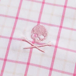 TATTERSALL PLAID MODERN SPREAD COLLAR NYLON WOVEN SLIM FIT SHIRT -Golf Clothing Shop G4MS23W101A AZA 5