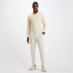 CLASSIC STRIPE MODERN SPREAD COLLAR NYLON WOVEN SLIM FIT SHIRT -Golf Clothing Shop G4MS23W101B FLYY 3